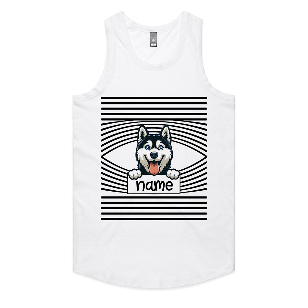 Personalized Siberian Husky Peek-a-Boo T-Shirt