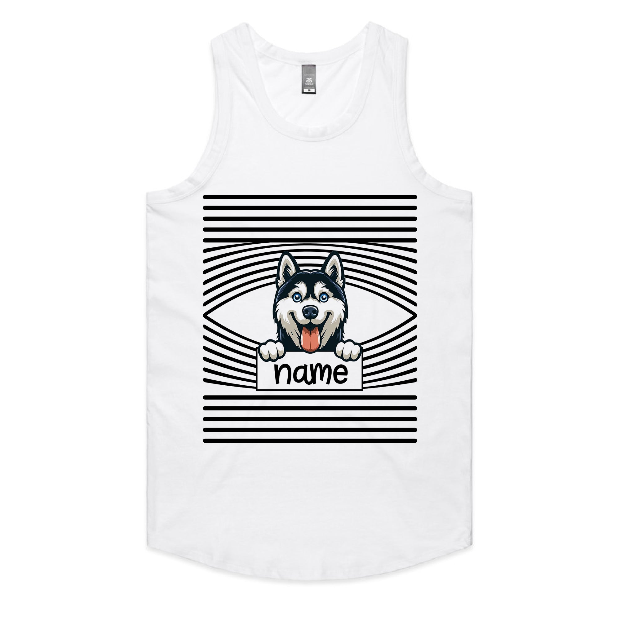 Personalized Siberian Husky Peek-a-Boo T-Shirt