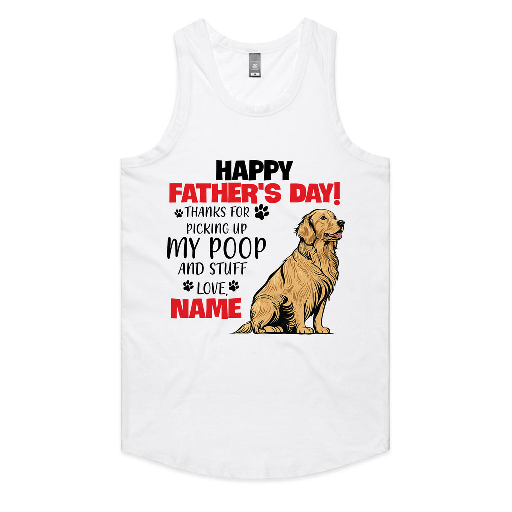 Personalized Funny Golden Retriever Father's Day T-Shirt