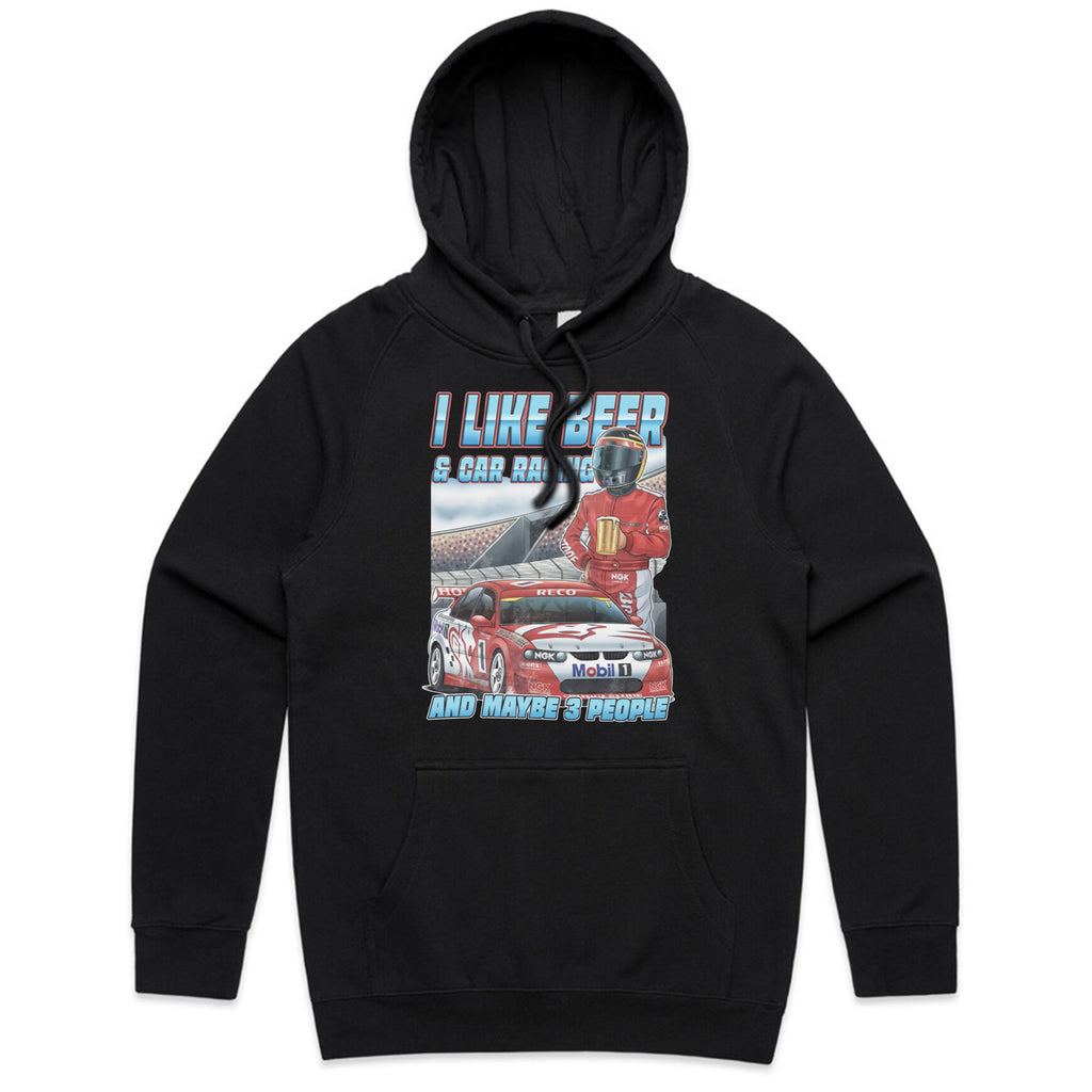 I LIKE BEER & CAR RACING AND MAYBE 3 PEOPLE T-Shirt