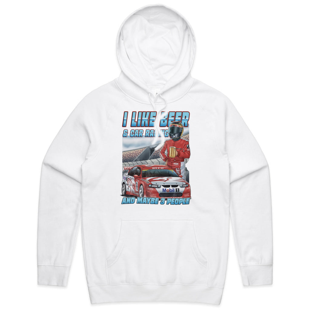 I LIKE BEER & CAR RACING AND MAYBE 3 PEOPLE T-Shirt