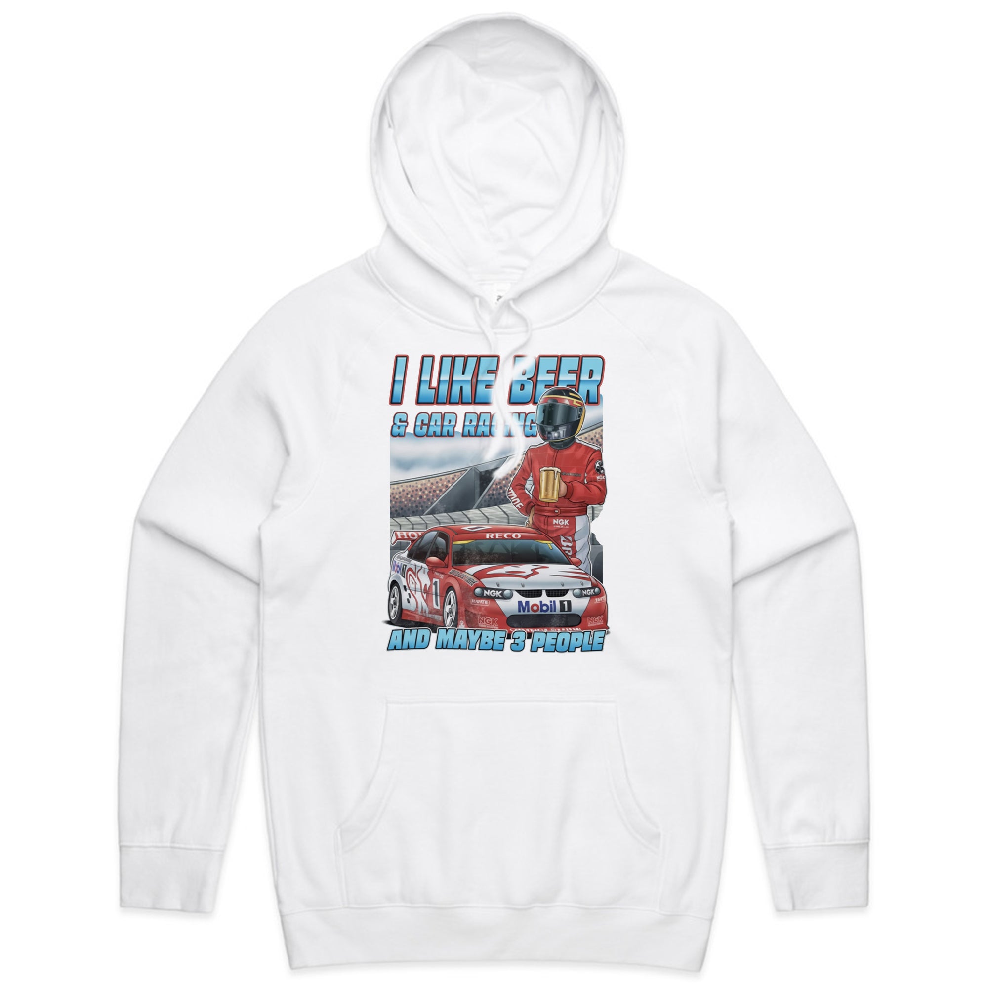 I LIKE BEER & CAR RACING AND MAYBE 3 PEOPLE T-Shirt