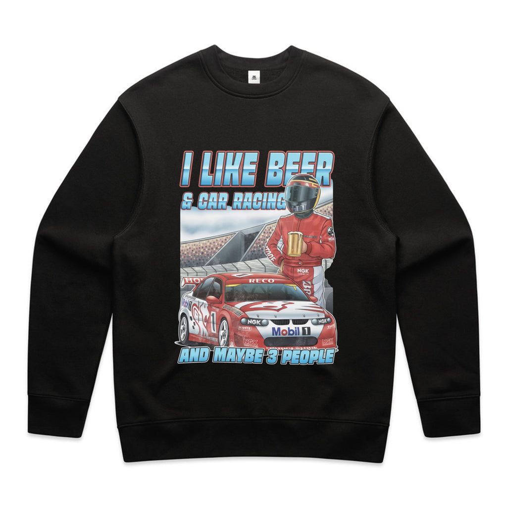 I LIKE BEER & CAR RACING AND MAYBE 3 PEOPLE T-Shirt