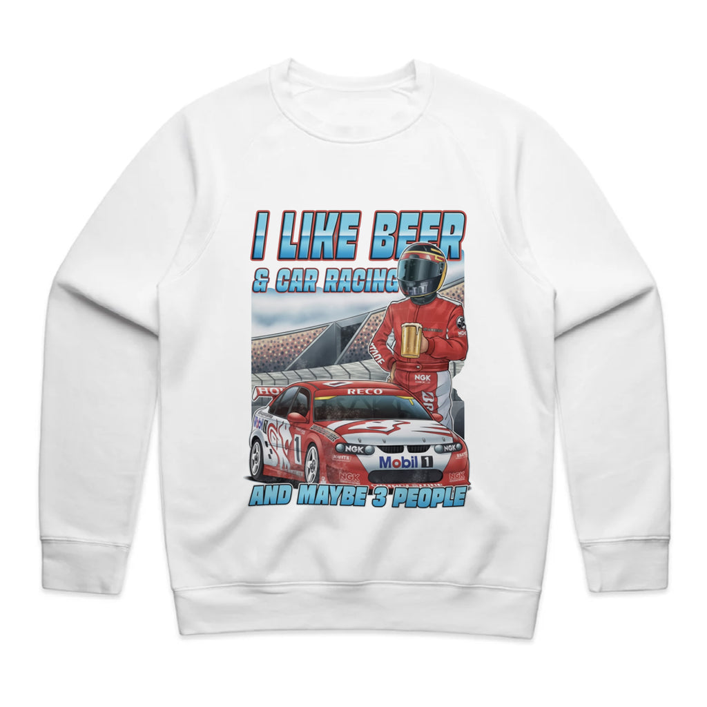 I LIKE BEER & CAR RACING AND MAYBE 3 PEOPLE T-Shirt