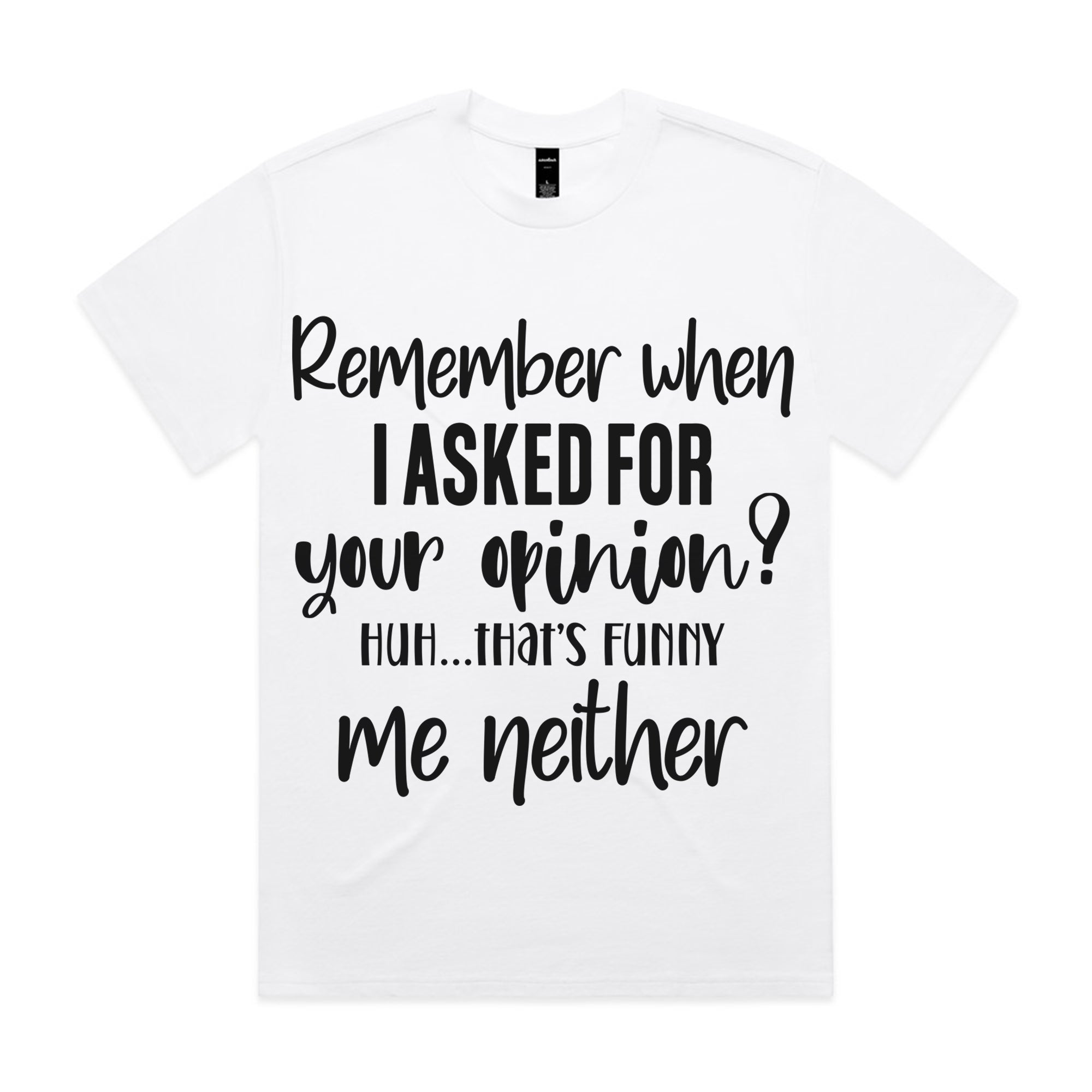 Remember When I Asked for Your Opinion? Me Neither