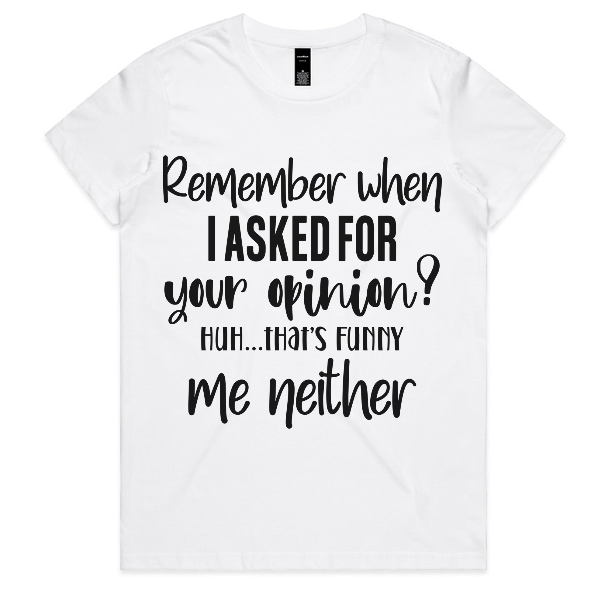 Remember When I Asked for Your Opinion? Me Neither