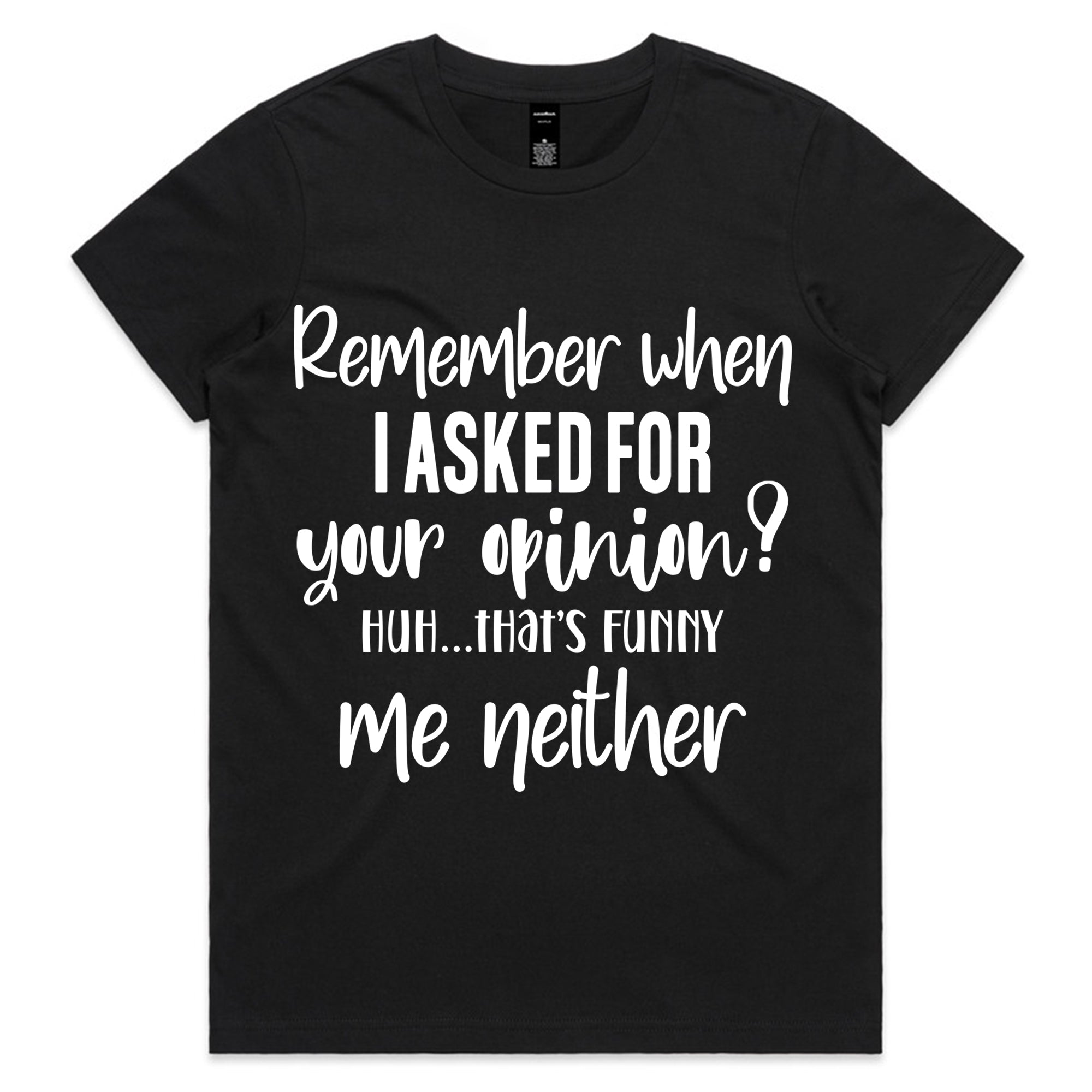 Remember When I Asked for Your Opinion? Me Neither