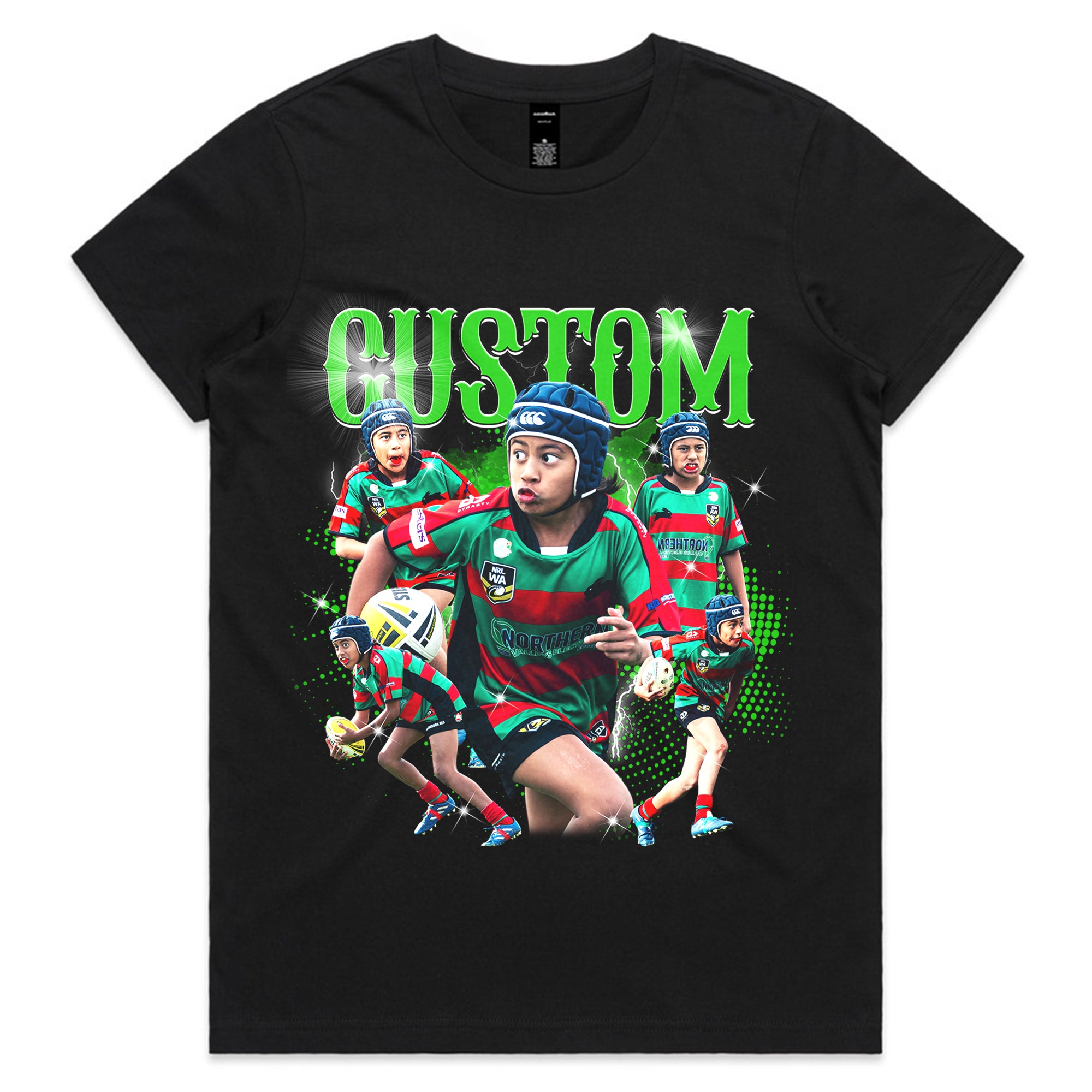 Retro Vintage Bootleg Shirt, Custom Your Tee, Personalized With Kids, Sport