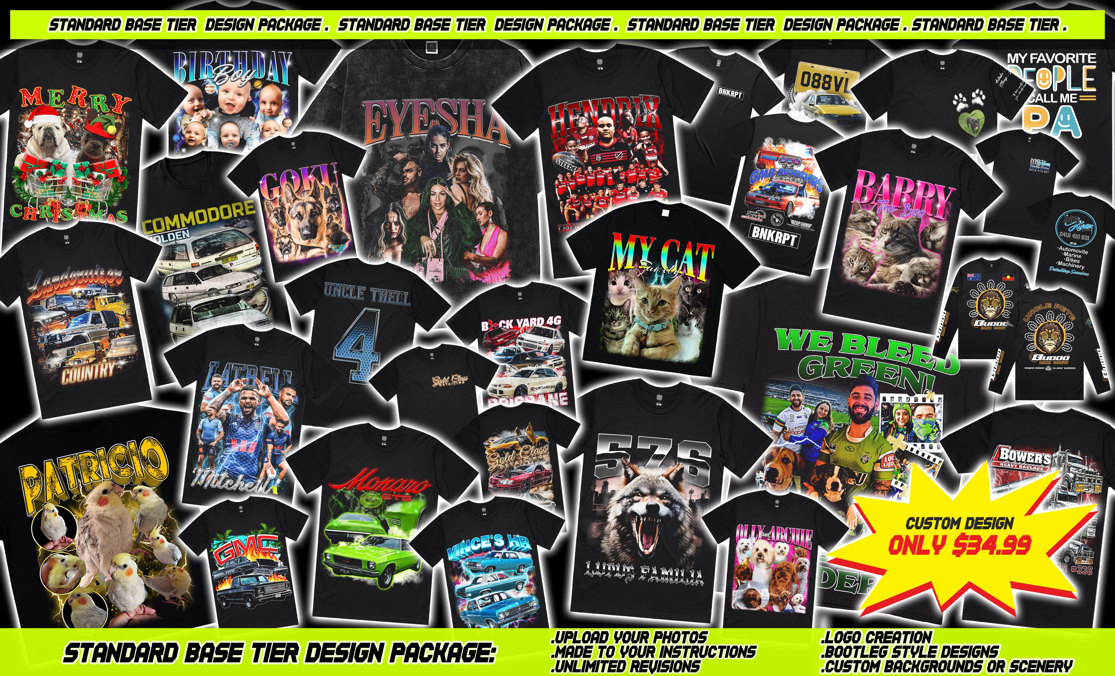 Standard Base Tier Custom Design - Upload your images